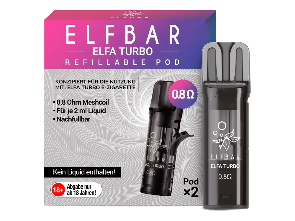 Elfbar ELFA - Refillable Leerpods (2er) 0,8 Ohm