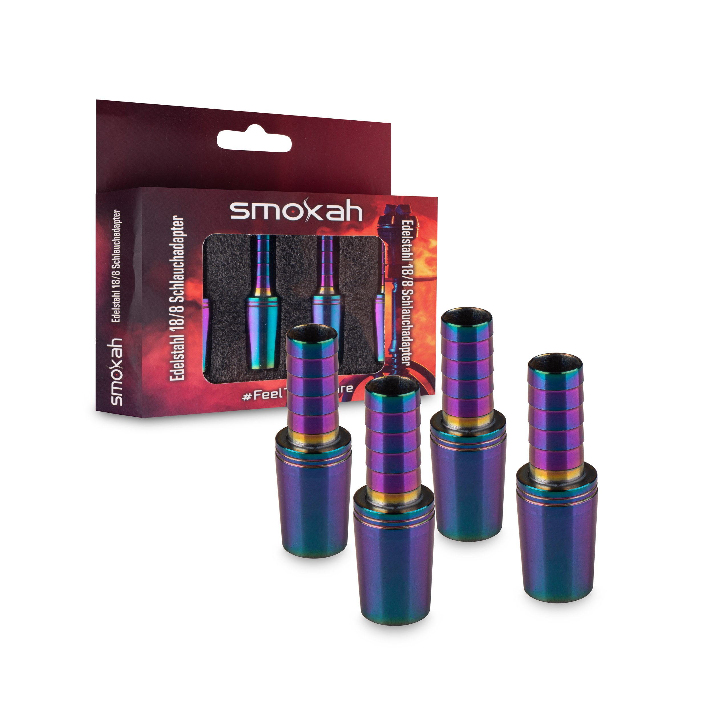 Smokah 18/8 Schliff Adapter Edelstahl Rainbow