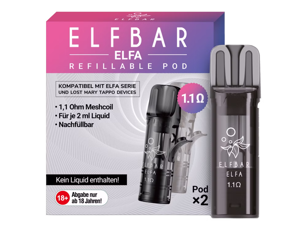 Elfbar ELFA - Refillable Leerpods (2er) 1,1 Ohm